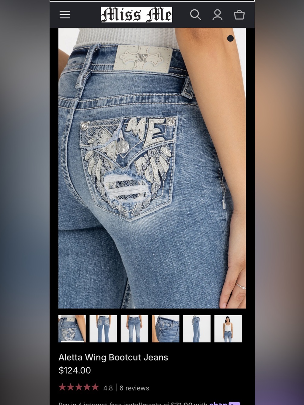NWT Miss Mid Rise Me Aletta Wing Bootcut Jeans